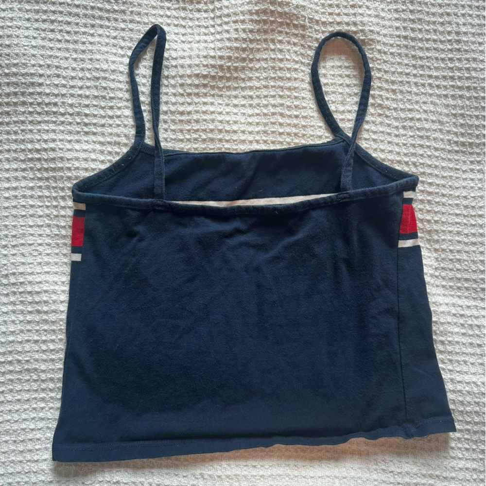 Brandy Melville blue red and white striped cropped tank top women’s crop top - Picture 5 of 5